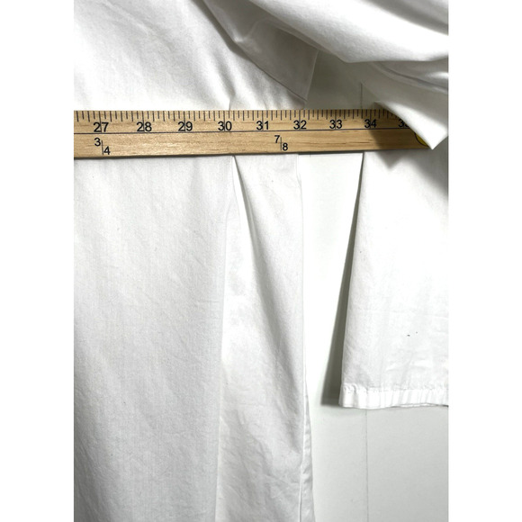 Bryn Walker Mirren Poplin Collared Button Front Oversized White Shirt 3X USA - Picture 3 of 12